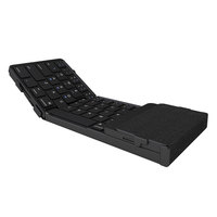 Clavier sans fil pliable pleine taille avec pavé numérique, design portable pour voyage, ultra fin, mini clavier Type-C pour ordinateur portable/tablette