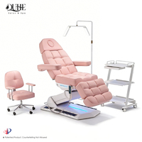 Original Design PU-Leder Massageliege und Kosmetikliege Elektrische Schönheitssalon-Spa-Massageliege mit LED