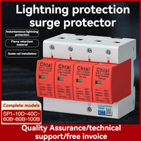 Protecteurs de surtension T2 3P/4P 1/2/3/4P 385V 20KA AC SPD pour dispositif de protection de système d'alimentation avec protection contre les surtensions 40KA Max