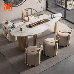 <span class=keywords><strong>JYN</strong></span> Table à thé de luxe moderne haut de gamme Villa Mobilier de bureau de luxe Combinaison table à thé et chaise pour salle de réception - Product Image 1