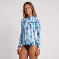 Maillot de bain anti-UV UPF 50+ à manches longues pour femme, col montant, ajusté, protection solaire pour le surf et le kayak