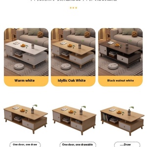<span class=keywords><strong>Table</strong></span> basse moderne en bois massif <span class=keywords><strong>de</strong></span> style nordique avec jambe simple pour salon chambre location chambre parfaite comme <span class=keywords><strong>table</strong></span> à thé d'appoint canapé - Product Image 5
