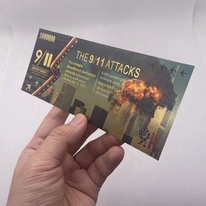 Competitive Price OEM USA 911 Attack Souvenir Ticket 1000000 Banknote for Collection - Product Image 3