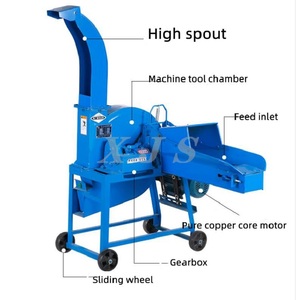 Chaff Cutter được sử dụng để cắt khô và ướt Crop rơm và đồng cỏ để nuôi gia súc cừu ngựa hươu và thỏ - Product Image 3