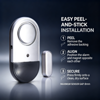 Sensor Alarm Magnetik Pintu Jendela Keamanan Rumah MEINOE 125dB, Pasokan Grosir Pabrik OEM