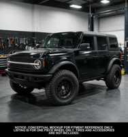 S3-00009 17-22 Llantas de aluminio forjado personalizadas con diseño de plato profundo de malla negra mate, estándar DOT, para Ford Bronco