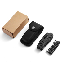 Pince multifonction pliable de survie en plein air, outil tactique EDC avec couteau et embouts de tournevis