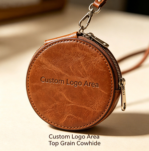 Portafoglio di Lusso in Vera Pelle Personalizzato per Uomo e <span class=keywords><strong>Donna</strong></span>, Porta Carte di Alta Qualità con Cerniera, Portatile, Confezione Regalo Personalizzata - Product Image 2
