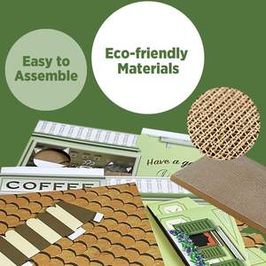 OEM facile da montare letti per gatti in cartone casetta per gatti con gratta e vinci grande robusto mobile per gatti tenda da grotta - Product Image 3