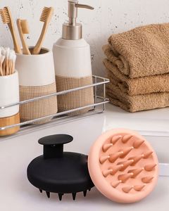 Silicone <b>Scalp</b> Massager Paddle Shampoo <b>Brush</b> with Soft Silicone Bristles Waterproof Hair Scrubber - Product Image 4