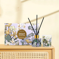 Beliebtes Hochwertiges Raumduft-Geschenkset Jasmin Osmanthus Duftende Blumenduft-Diffusoren und Kerzen-Set