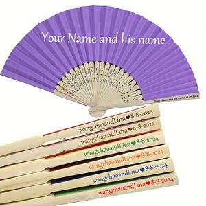 Summer Folding Hand Fans for Wedding & Party Japanese Chinese Vintage Style Bamboo Crafts Handheld Fans