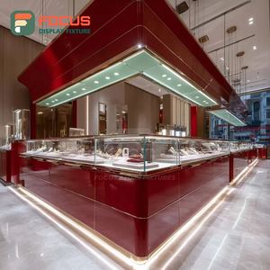 Minimalist Luxury Jewelry Display Cabinet Laminated Finish Jewelry Shop Showcase Cabinet - Product Image 6