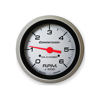 MrGauge 86mm Elektronik 832 P 6K Tachometer Gauge 0-6000RPM Bezel Perak Seri Kompetisi Mobil Balap RPM Tacho Meter