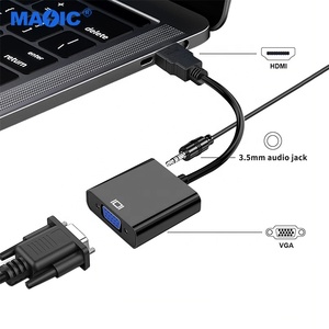 Cáp Phụ Kiện Mạ Vàng HDMI Để <span class=keywords><strong>VGA</strong></span> Chuyển Đổi HDMI Để <span class=keywords><strong>VGA</strong></span> Adapter Với 3.5Mm Âm Thanh - Product Image 2
