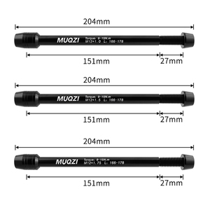 MUQZI Entraîneur de vélo d'intérieur en alliage d'aluminium Axe traversant Vélo M12x1.5 M12x1.75 L160-172 166-178 Axe traversant de <span class=keywords><strong>roue</strong></span> - Product Image 4