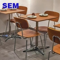 Ensemble table et chaises en contreplaqué marin écologique multicouche pour restaurant coréen, mobilier de café, personnalisation usine SEM