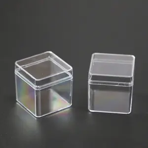 Caja de plástico duro transparente y rígida resistente con tapa empotrada