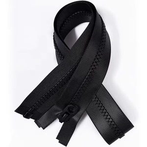 Vente en gros Fermeture à glissière personnalisée 3 #5 #8 # Dents triangulaires Fermeture à glissière en résine à extrémité ouverte Fermeture à glissière étanche en plastique pour jean - Product Image 1