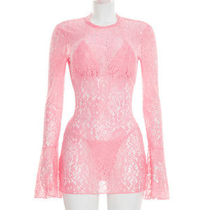 Completo Set Bikini 3 Pezzi Estivo 2026: <span class=keywords><strong>Abito</strong></span> Lungo a <span class=keywords><strong>Maniche</strong></span> <span class=keywords><strong>Lunghe</strong></span> e Top Scollo sulla <span class=keywords><strong>Schiena</strong></span> - Product Image 4