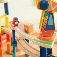 UDEAS Ensemble de petits avions de train en bois multi-scènes pour les tout-petits et les enfants de 4 à 7 ans
