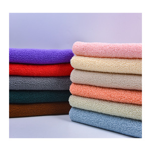 Plush Fabric Heavyweight Knitted Wool Polyester Brushed <b>Sueded</b> Apparel Coat <b>Jacket</b> <b>Women</b> In Stock - Product Image 3