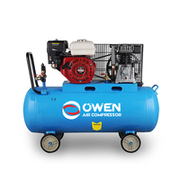 Compresseur d'air mobile à prix attractif, 5,5 CV, 2 cylindres, 8 bars, piston, alimenté en courant alternatif, réservoir de 100 litres, pompe à moteur