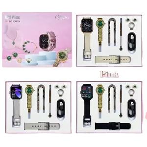 Sıcak 7'si 1 Arada A68plus A89plus Akıllı Kuvars Saat Kombosu <span class=keywords><strong>2</strong></span>.02 inç <span class=keywords><strong>2</strong></span> Saat Küpe Kolye Kadınlar için A58 A89 Plus Akıllı Saat - Product Image 3