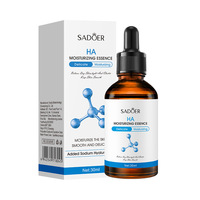Sérum à l'acide hyaluronique SADOER 30 ml, hydratation intense, hydratation profonde, repulpe la peau pour un teint souple et rosé, huile essentielle