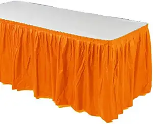 Stock Available Good to Cover Stuff and Decorative Desk Disposable Table Cloth Skirt with Factory Price
