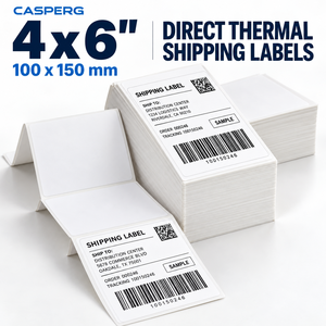 Étiquettes thermiques sans BPA ni phénol, 4x6 100x150mm, pour bordereaux d'expédition express, étiquettes de codes-barres en rouleau, vente en gros - Product Image 1