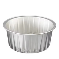 Revêtements jetables en aluminium avec PET pour friteuse à air, moules de cuisson ronds, récipients de qualité alimentaire résistants au four (125 ml, couvercles en option)