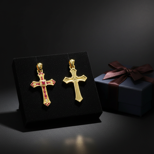 18K <strong>Solid</strong> <strong>Gold</strong> Cross <strong>Pendant</strong> AU750 Real Pure <strong>Gold</strong> Luxury Fine Jewelry Charms Wholesale Unisex <strong>Pendant</strong> - Product Image 6