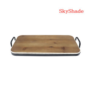 Bandeja de madera hecha a mano Art Deco moderna bandeja de servicio decorativa de Mesa para el hogar para almacenamiento de comidas y uso doméstico - Product Image 2