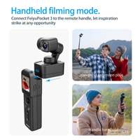 NUOVO Kit Feiyu Pocket 3, Videocamera d'Azione 4K con Stabilizzazione d'Immagine a 3 Assi, 4K60fps, 1080P 120fps, con Microfono, Indossabile