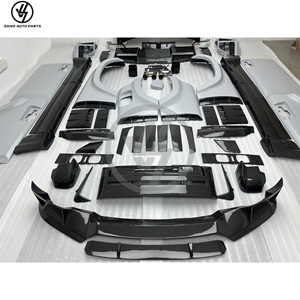 Kit carrosserie de haute qualité en fibre de carbone partielle de style MSY avec capot, jupes latérales, embouts d'échappement et spoiler pour Land Rover Defender 2024 - Product Image 5