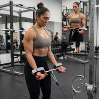 HY-pj15 Alat Latihan Kabel Gym Baja Tugas Berat Anti-Selip Nyaman untuk Lat Pulldown, Chest Fly, Hammer Curl, Biceps, Triceps