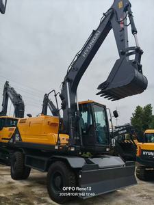 Excavatrice sur pneus multifonctionnelle d'origine coréenne Hyundai HW150, haute efficacité, Hyundai 140W 210W en bon état, en vente - Product Image 5