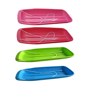 Luge en plastique PE, lot de 4, grande taille, pour neige, sable, herbe, ski pour adultes, ski freestyle, divertissement hivernal en plein air - Product Image 1
