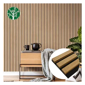 The Factory Directly Supplies Akupanel Wood Slats With High Density Fiber Soundproofing Panels
