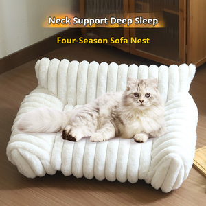 Nueva <span class=keywords><strong>Cama</strong></span> Grande y Suave para Mascotas, Sofá Cuadrado de Pana, para Perros y Gatos, Colchón Grueso, Cómodo y Ecológico, <span class=keywords><strong>Nido</strong></span> Cálido para Interiores - Product Image 3