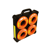 Feu de signalisation à LED solaire rechargeable conforme à la norme MUTCD approuvé par le DOT Feu de signalisation à base magnétique étanche et clignotant