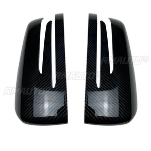 ฝาครอบกระจกมองหลังรถยนต์สีดำเงา/ลายคาร์บอนสำหรับ Mercedes-Benz C-Class CLA GLA W176 C117 X156 W204 W212 แต่งรถ - Product Image 3