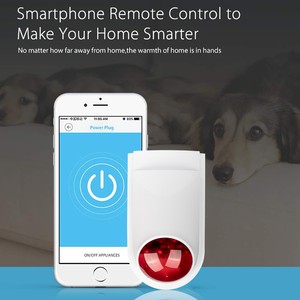 An ninh nhà không dây nhấp nháy Còi báo động RF 433Mhz cho GSM hệ thống báo động ngoài trời Flash còi báo động hỗ trợ cảm biến cửa và PIR cảm biến chuyển động - Product Image 2