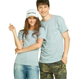 210 gsm crewneck 100% coton hommes femmes unisexe logo personnalisé blanc solide décontracté t-shirt hommes t-shirt à manches courtes t-shirt t-shirts - Product Image 1