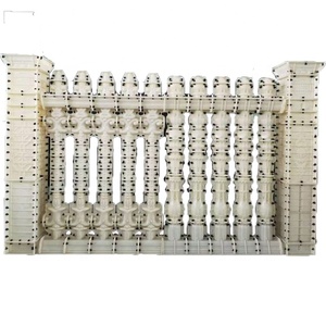 Road Imitated Stone Fence Mold Plastic Decorative Precast Concrete Fence Mold Handrail Mold for Concrete Fencing