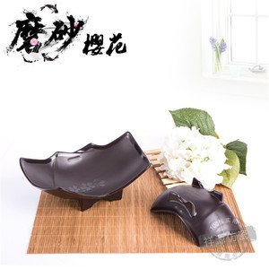 Xiangyuan Imitation Porcelain Rectangular Dish <b>Black</b> Frosted Melamine <b>Plate</b> Hotel Food Use - Product Image 4