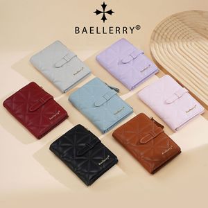 กระเป๋าสตางค์ผู้หญิง Baellerry ลายควิลท์ สีแดง ความจุขนาดใหญ่ ลายเพชร แฟชั่น ใช้ได้ทุกวัน - Product Image 4