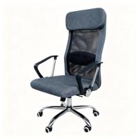 Chaise de bureau en tissu maillé à dossier haut avec appui-tête, base chromée, pivotante, pour ordinateur, vente en gros d'usine, Sillas De Oficina