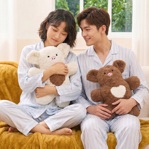 Serie Happy Animal, Perro y Cerdo, Peluche Súper Suave, Almohada de Peluche para Niños, Regalo de Cumpleaños - Product Image 1
